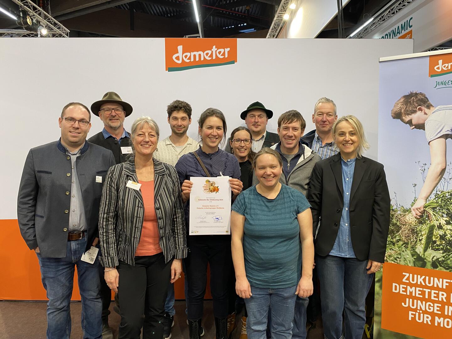Gewinner des schönsten Bioerlebnistages Demeter AG Weilheim