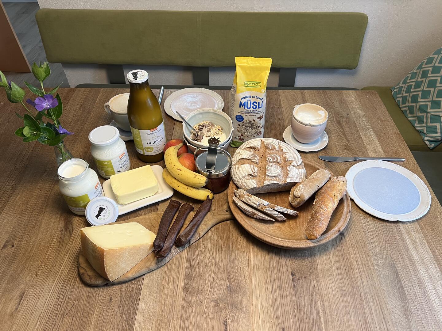 Frühstücksprodukte vom Hof