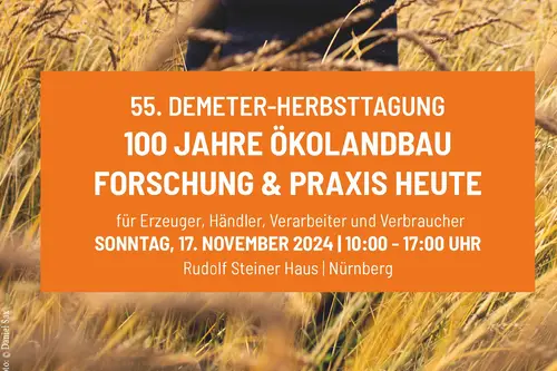 Textkasten zur Ankündigung der Demeter-Herbsttagung 2024